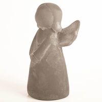93302-Engel-grau-Beton-17cm-hoch--IMG-3147.jpg Grauer Engel aus Beton, 17 cm hoch, schlichte moderne Dekofigur mit ausgebreiteten Flügeln, minimalistisch gestaltet, ideal als zeitlose Wohn- und Gartendekoration - von der Seite