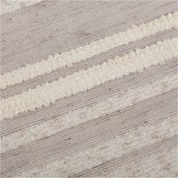 93343-Gardinenstoff-Voile-Boucle-Streifen-taupe-wollweiss-160cm-Breite-IMG-3354.jpg Gardinenstoff Voile in Taupe mit wollweißen Bouclé-Streifen; der strukturierte, halbtransparente Stoff präsentiert dezente Linienakzente und misst 160 cm Breite - Nahaufnahme