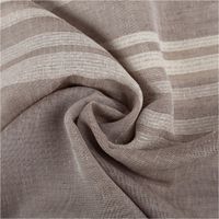 93343-Gardinenstoff-Voile-Boucle-Streifen-taupe-wollweiss-160cm-Breite-IMG-3358.jpg Gardinenstoff Voile in Taupe mit wollweißen Bouclé-Streifen; der strukturierte, halbtransparente Stoff präsentiert dezente Linienakzente und misst 160 cm Breite - kunstvoll eingedreht in Falten