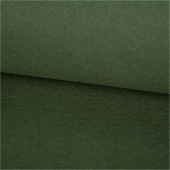Kreativstoff Filz in 1,5 mm Stärke und einfarbig khaki-grün, präsentiert mit homogener, fein strukturierter Oberfläche; idealer Bastelfilz in 90 cm Breite - ausgerollt und glatt liegend