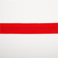 93390-YKK-Reissverschluss-Meterware-Kunststoffspirale-5mm-in-3cm-Breite-individuell-zuschneidbar-Rot-IMG-3598.jpg YKK Reißverschluss Meterware mit 5-mm-Kunststoffspirale in kräftigem Rot, in 3 cm Breite dargestellt und individuell zuschneidbar für vielseitige Nähprojekte - Nahaufnahme