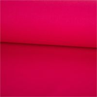 Einfarbiger Baumwollstoff in kräftigem Pink mit der typischen Webstruktur eines Canvas. Der Dekostoff ist 1,4 Meter breit und vielseitig einsetzbar. Ideal für robuste Heimtextilien oder Accessoires - ausgerollt und glatt liegend