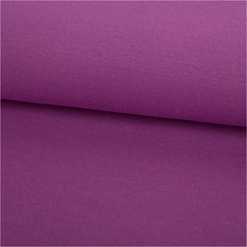 Bündchenstoff Schlauchware Organic Bio fein violett, 35 cm Breite, elastisch und glatt gestrickt, gleichmäßige Oberfläche, weich im Griff, ideal für Abschlüsse und Säume - ausgerollt und glatt liegend