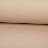 Der hochwertige Baumwollstoff Popeline Meterware dark beige 1,50m breit besticht durch seine glatte, blickdichte Oberfläche. Ideal für klassische Blusen, Hemden oder leichte, langlebige Sommerhosen - ausgerollt und glatt liegend