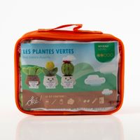 93445-Haekelset-Planztoepfe-3er-Set--IMG-4092.jpg Dieses kreative Häkelset „Les Plantes Vertes“ enthält alles, um drei niedliche Pflanztöpfe mit Gesichtern selbst zu gestalten. Das Set beinhaltet Garn, Häkelnadel und Zubehör für Kakteen-Motive im dekorativen Mini-Format - Vollansicht