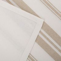 Rückseite und sauber verarbeiteter Saum der Tischdecke Chaumont aus Baumwolle im Detail