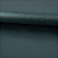 Hochwertiges Kunstleder in elegantem, metallisch glänzendem Meergrün mit einer authentischen Lederstruktur. Das 1,40 m breite Material mit Viskose-Rückseite ist ideal für Taschen, Polsterarbeiten oder trendige Bekleidung geeignet - ausgerollt und glatt lie