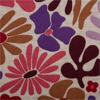 93498-Sweatstoff-Melange-Blumen-Blueten-abstrakt-natur-rosa-lila-1-38m-Breite-IMG-3927.jpg Hochwertiger Melange-Sweatstoff mit einem abstrakten Muster aus großen Blüten in Rosa, Lila und Braun auf naturfarbenem Grund. Der 1,38 m breite Stoff ist ideal für gemütliche Pullover oder Sweatjacken - Nahaufnahme
