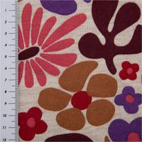 93498-Sweatstoff-Melange-Blumen-Blueten-abstrakt-natur-rosa-lila-1-38m-Breite-IMG-3928.jpg Hochwertiger Melange-Sweatstoff mit einem abstrakten Muster aus großen Blüten in Rosa, Lila und Braun auf naturfarbenem Grund. Der 1,38 m breite Stoff ist ideal für gemütliche Pullover oder Sweatjacken - mit Massband