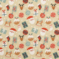 93503-Weihnachtsstoff-Canvas-Baumwollstoff-Weihnachtsmotive-natur-rot-gruen-1-40m-Breite-Screenshot-2025-12-23-104924.png Detailansicht Weihnachtsstoff Canvas mit Weihnachtsmann, Geschenken und Kugeln glatt ausgelegt