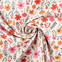 93509-Baumwollstoff-Maddy-Allover-Bluemchen-ecru--rosa--rot--gelb--gruen-1-47m-Breite-IMG-7574.jpg Dieser hochwertige Baumwollstoff Maddy Allover Blümchen ecru, rosa, rot, gelb, grün 1,47m Breite besticht durch sein fröhliches, kleinteiliges Muster mit bunten Streublümchen auf hellem Grund - kunstvoll eingedreht in Falten