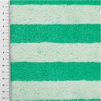 93526-Frottee-Stoff-Baumwolle-Bambus-Streifen-gruen-300g-qm-150cm-IMG-5987.jpg Frottee Stoff Baumwolle Bambus Streifen grün 300g/qm 150cm Detailaufnahme mit Maßband
