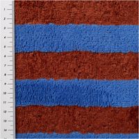 93527-Frottee-Stoff-Baumwolle-Bambus-Streifen-blau-braun-300g-qm-150cm-IMG-5994.jpg Frottee Stoff Baumwolle Bambus Streifen blau braun 300g/qm 150cm Detailaufnahme mit Maßband