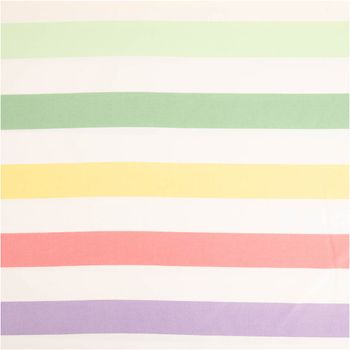 Der hochwertige Canvas Baumwollstoff Streifen ecru pastell 138cm Stoffbreite besticht durch sein freundliches Streifendesign. Ideal für robuste Taschen, maritime Dekorationen oder langlebige, moderne Wohnaccessoires - Vollansicht