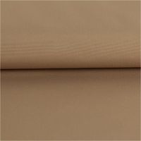 Der robuste Outdoor Stoff Waterproof wasserdicht Polyester uni taupe 1,45m Breite bietet zuverlässigen Schutz vor Nässe. Ideal für langlebige Gartenmöbelauflagen, Taschen und wetterfeste Bekleidung - ausgerollt und glatt liegend
