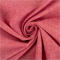 Dieser hochwertige Baumwollstoff Popeline Yarn Dyed garngefärbt einfarbig rot meliert 1,44m Breite besticht durch seine gleichmäßige, fein strukturierte Webung in einem kräftigen, melierten Rotton - kunstvoll eingedreht in Falten