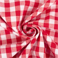 93587-Baumwollstoff-Popeline-Yarn-Dyed-garngefaerbt-Vichy-Karos-rot-weiss-1-44m-Breite-IMG-7317.jpg Dieser hochwertige Baumwollstoff Popeline Yarn Dyed garngefärbt Vichy Karos rot weiß 1,44m Breite besticht durch sein klassisches, leuchtendes Karomuster in Rot und Weiß - kunstvoll eingedreht in Falten