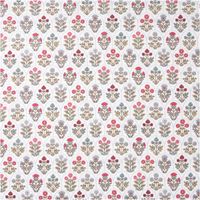 93610-Baumwollstoff-Saphir-Blumen-Wellenmuster-weiss-gruen-rot-blau-1-40m-Breite-IMG-6148.jpg Baumwollstoff Saphir Blumen Wellenmuster weiß mit floralen Motiven in Grün, Rot und Blau, Gesamtansicht
