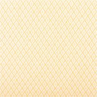 Dekostoff Dobby Diamond Mini Rauten Warm Yellow gelb ecru 1,40m Breite Detailaufnahme eines gelb-weißen geometrischen Musters auf Stoff, gleichmäßige Rautenform.