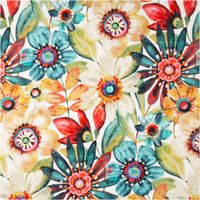 93622-Baumwollstoff-Cretonne-Melissandre-Blumen-Aquarell-weiss-bunt-1-60m-Breite-IMG-5314.jpg Der hochwertige Baumwollstoff Cretonne Melissandre Blumen Aquarell weiß bunt 1,60m Breite besticht durch sein künstlerisches, florales Design. Ideal für sommerliche Bekleidung, Bettwäsche oder farbenfrohe Kissenbezüge - Nahaufnahme
