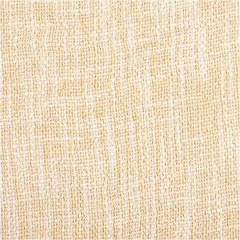 Der hochwertige Dekostoff Baumwollmischung Strukturgewebe mit Metallicfäden ecru gold 1,50m Breite besticht durch sein edles Glitzern. Ideal für festliche Tischwäsche, Kissen oder exklusive Wohnaccessoires - Nahaufnahme