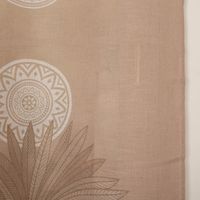 93658-Vorhang-oesenvorhang-Leinenstruktur-Ornamente-Palmenblaetter-natur-weiss-140x260cm-IMG-8494.jpg Vorhang Ösenvorhang Leinenstruktur Ornamente Palmenblätter natur weiß 140x260cm besticht durch tropisches Design für luftige, gemütliche und stilvolle Akzente an Ihren Fenstern in Ihrem Zuhause - Nahaufnahme