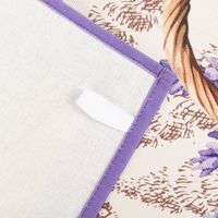 Das hochwertige Geschirrtücher Lavendel 3er Set aus Baumwolle 50x70 cm französisches Dessin besticht durch idyllische Motive mit Lavendel, Fahrrädern und Rollern. Ideal für einen charmanten Landhaus-Look in Ihrer Küche - Rueckseite des Blumenmotivs