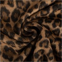 Mantelstoff Fellimitat Leo braun schwarz 150cm breit eingedreht