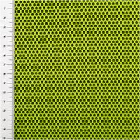 Hochwertiger Mesh Stoff 3D Wabenstruktur Martindale 30.000 limegrün schwarz 150cm Stoffbreite besticht durch seine leuchtende, neongrüne Textur und robuste technische Beschaffenheit. Ein langlebiger Funktionsstoff - mit Massband