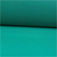 Hochwertiger Mesh Stoff 3D Wabenstruktur Martindale 30.000 aqua schwarz 150cm Stoffbreite besticht durch seine leuchtende, türkisblaue Textur und robuste technische Beschaffenheit - ausgerollt und glatt liegend