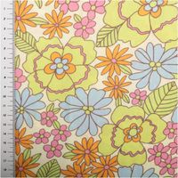 93689-Viskose-Stoff-fuer-Bekleidung-Pastell-Blueten-gruen-gelb-blau-140cm-Stoffbreite-IMG-6912.jpg Der hochwertige Viskose Stoff für Bekleidung Pastell Blüten grün gelb blau 140cm Stoffbreite besticht durch sein fröhliches Retro-Blumenmuster in sanften Pastelltönen. Ein fließendes Material für kreative Nähprojekte - mit Massband
