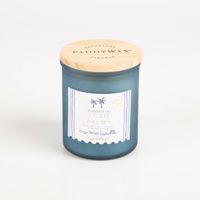 93693-Duftkerze-Sojakerze-Coastal-Lush-Palms-im-Glas-mit-Holzdeckel-40-Std-Brenndauer-von-Paddywax-IMG-5710.jpg Die hochwertige Duftkerze Sojakerze Coastal Lush Palms im Glas mit Holzdeckel 40 Std Brenndauer von Paddywax besticht durch ihr matt-blaues Glasdesign. Ideal für sommerliche Frische - Vollansicht