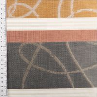 93776-Gardinenstoff-Voile-Jacquard-Querstreifen-halbtransparent-weiss-kupfer-gold-grau-150cm-Breite-IMG-7565.jpg Dieser hochwertige Gardinenstoff Voile Jacquard Querstreifen halbtransparent weiß kupfer gold grau 150cm Breite besticht durch sein modernes Muster mit feinen Linien und Kreisen in warmen Erdtönen - mit Massband