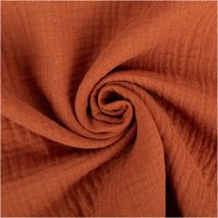 93792-Musselin-Stoff-Bio-Baumwolle-einfarbig-Cognac-Braun-1-30m-Breite-IMG-7346.jpg Dieser hochwertige Musselin Stoff Bio Baumwolle einfarbig Cognac Braun 1,30m Breite besticht durch seine weich gecrashte Struktur in einem warmen, erdigen Cognacton. Ein natürliches Bio-Material - kunstvoll eingedreht in Falten