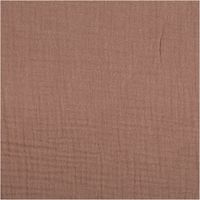 Der hochwertige Musselin Stoff Baumwollstoff Double Gauze uni Beige 130 cm besticht durch seine weiche, doppellagige Struktur in einem sanften, gedeckten Erdton. Ein vielseitiges Material für Ihre Nähprojekte - Vollansicht