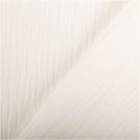 93799-Musselin-Stoff--Baumwollstoff-Double-Gauze-uni-Wollweiss-130-cm-IMG-6810.jpg Der hochwertige Musselin Stoff Baumwollstoff Double Gauze uni Wollweiß 130 cm besticht durch seine weiche, doppellagige Struktur in einem sanften, natürlichen Cremeton. Ein vielseitiges Material für Ihre Nähprojekte - mit Rueckseite