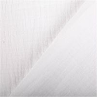 93800-Musselin-Stoff--Baumwollstoff-Double-Gauze-uni-Weiss-130-cm-IMG-6800.jpg Der hochwertige Musselin Stoff Baumwollstoff Double Gauze uni Weiß 130 cm besticht durch seine weiche, doppellagige Struktur in einem strahlenden, reinen Weiß. Ein vielseitiges Material für Ihre Nähprojekte - mit Rueckseite