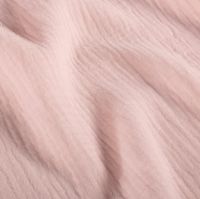 Musselin Stoff Double Gauze uni Hellrosa aus Baumwolle mit Crinkle-Optik, gewellt drapiert
