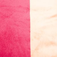 Die hochwertige Samtkissen Kissenhülle Streifen Peach Pink 45x45 cm besticht durch ihr modernes Streifendesign in kräftigen Farben für gemütliche, weiche und stilvolle Akzente - Detailaufnahme