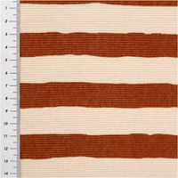 93859-Bio-Rippjersey-Rib-Jersey-Stoff-Baumwolle-Streifen-natur-braun-1-2m-Breite-IMG-7233.jpg Dieser hochwertige Bio Rippjersey Rib Jersey Stoff Baumwolle Streifen natur braun 1,2m Breite besticht durch sein klassisches Design mit vertikalen, braunen Streifen auf hellem Grund - mit Massband