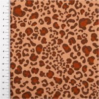 93861-Rippjersey-Rib-Jersey-Stoff-Baumwolle-Leo-beige-braun-1-2m-Breite-IMG-7202.jpg Dieser hochwertige Rippjersey Rib Jersey Stoff Baumwolle Leo beige braun 1,2m Breite besticht durch sein wildes Leoparden-Muster in klassischen Naturtönen. Ein elastisches Material für Ihre Nähprojekte - mit Massband