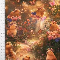 93862-Jersey-Stoff-Baumwolljersey-Capybaras-Blumen-Digitaldruck-ocker-gruen-rosa-1-48-m-Breite-IMG-7183.jpg Der hochwertige Jersey Stoff Baumwolljersey Capybaras Blumen Digitaldruck ocker grün rosa 1,48 m Breite besticht durch sein verträumtes Motiv mit niedlichen Capybaras inmitten bunter Blumenwiesen - mit Massband