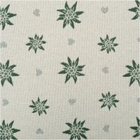 93873-Jacquard-Stoff-Dekostoff-Edelweiss-Landhaus-Doubleface-gruen-ecru-1-4m-Breite-IMG-8335.jpg Der hochwertige Jacquard Stoff Dekostoff Edelweiß Landhaus Doubleface grün ecru 1,4m Breite besticht durch sein alpines Design für ausdrucksstarke, langlebige und rustikale Nähprojekte - Nahaufnahme