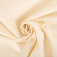 Der hochwertige Tischdeckenstoff abwaschbar Halbpanama Linenlook Plain Coated ecru 1,40m Breite besticht durch seine praktische Beschichtung für langlebige, pflegeleichte und stilvolle Nähprojekte - kunstvoll eingedreht in Falten