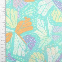 93908-Baumwollstoff-Voile-Sommerprint-tuerkis-gelb-llila-orange-1-40m-Breite-IMG-8253.jpg Der hochwertige Baumwollstoff Voile Sommerprint türkis gelb lila orange 1,40m Breite besticht durch sein leichtes, luftiges Design mit farbenfrohen Schmetterlingsflügel-Motiven für sommerliche, fließende Nähprojekte - mit Massband