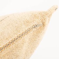 Rückseite der Gobelin Kissenhülle Zitrone beige von SCHÖNER LEBEN. mit verdecktem Reißverschluss zum einfachen Beziehen.