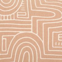 Kissenhülle Baumwolle Curve Maze Line braun natur in versch. Größen von SCHÖNER LEBEN. Kissenhülle Baumwolle Curve Maze Line braun natur in versch. Größen von SCHÖNER LEBEN, Detailaufnahme von Stoff mit geometris