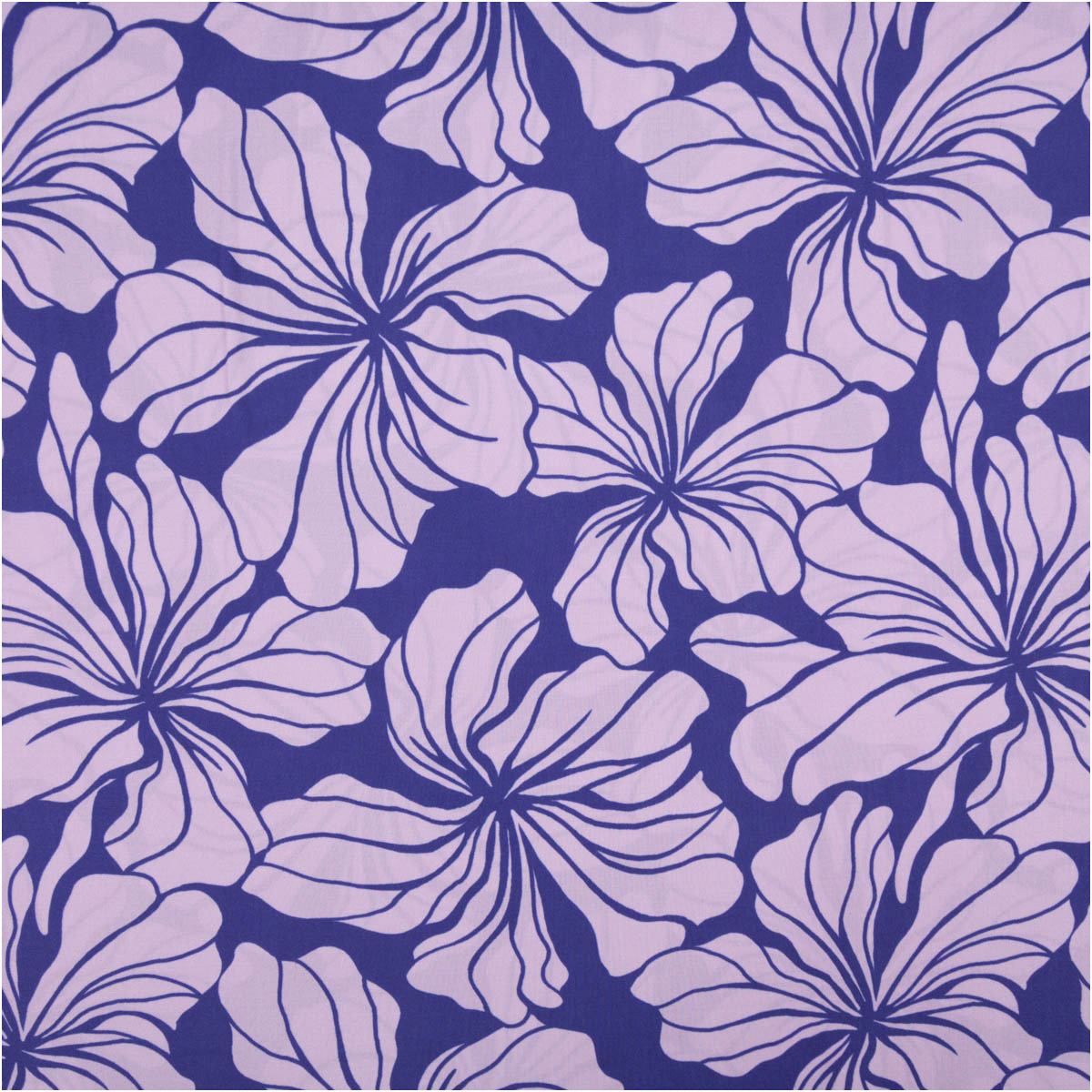 93929-Viskose-Stoff-Radiance-Blueten-violett-1-42m-Breite-IMG-8147.jpg Der hochwertige Viskose Stoff Radiance Blüten violett 1,42m Breite besticht durch sein elegantes florales Design in sanften Violetttönen für individuelle, fließende und frühlingshafte Nähprojekte - Vollansicht