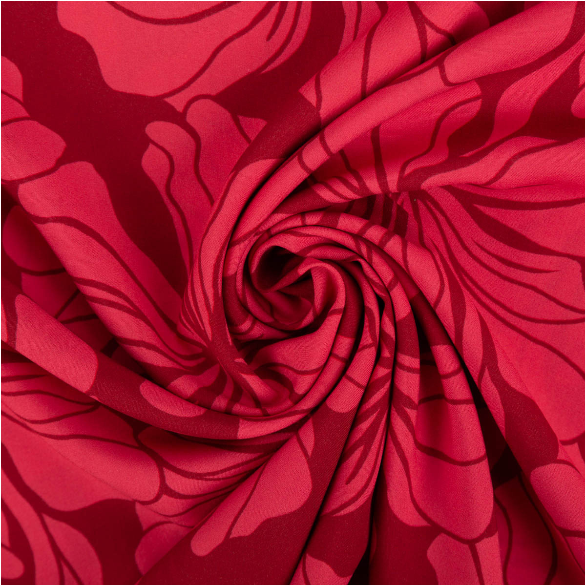 93930-Viskose-Stoff-Radiance-Blueten-rot-1-42m-Breite-IMG-8156.jpg Der hochwertige Viskose Stoff Radiance Blüten rot 1,42m Breite besticht durch sein elegantes florales Design in kräftigen Rottönen für ausdrucksstarke, fließende und individuelle Nähprojekte - kunstvoll eingedreht in Falten