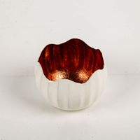 Windlicht Holi Weiß Kupfer aus Metall 10x8cm von Werner Voss besticht durch zeitloses Design für elegante, gemütliche und stilvolle Akzente in Ihrem Zuhause - von oben